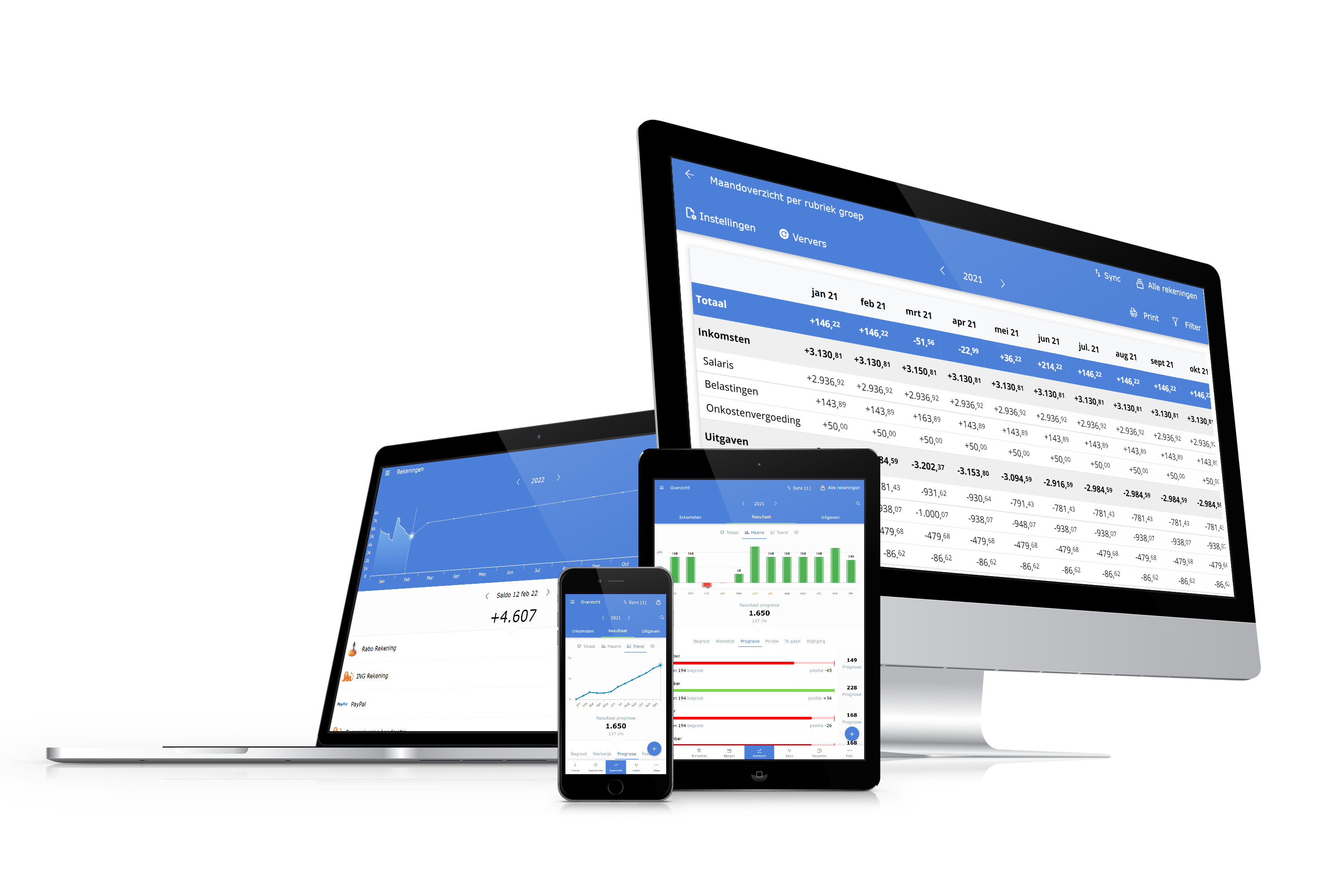 Spendle huishoudboekje app is beschikbaar voor Windows, mac, Android, iOS en chromebook